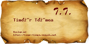 Timár Tímea névjegykártya