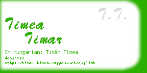 timea timar business card
