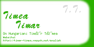 timea timar business card